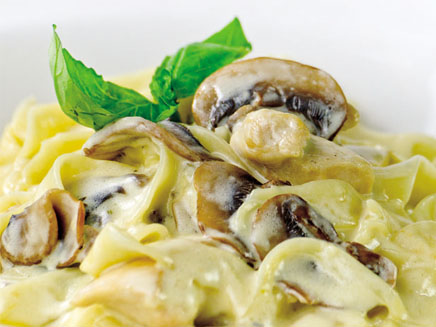 Паста с курицей и грибами